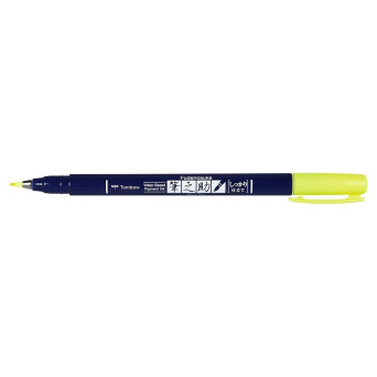 Fudenosuke Brush Pen - Tombow - hard, Neon Yellow