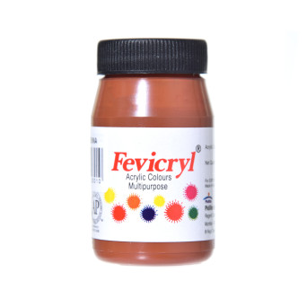 Acrylic paint for fabrics Fevicryl - Pidilite - burnt sienna, 50 ml