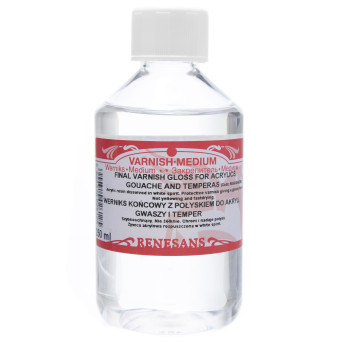 Varnish gloss for acrylics, gouache and temperas - Renesans - 250 ml