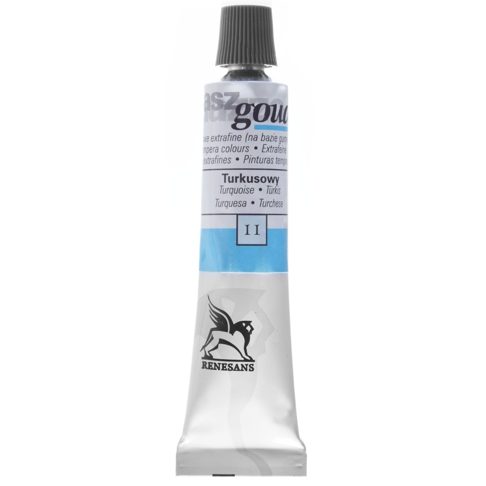 Farba gwasz - Renesans - 11, turquoise, 20 ml