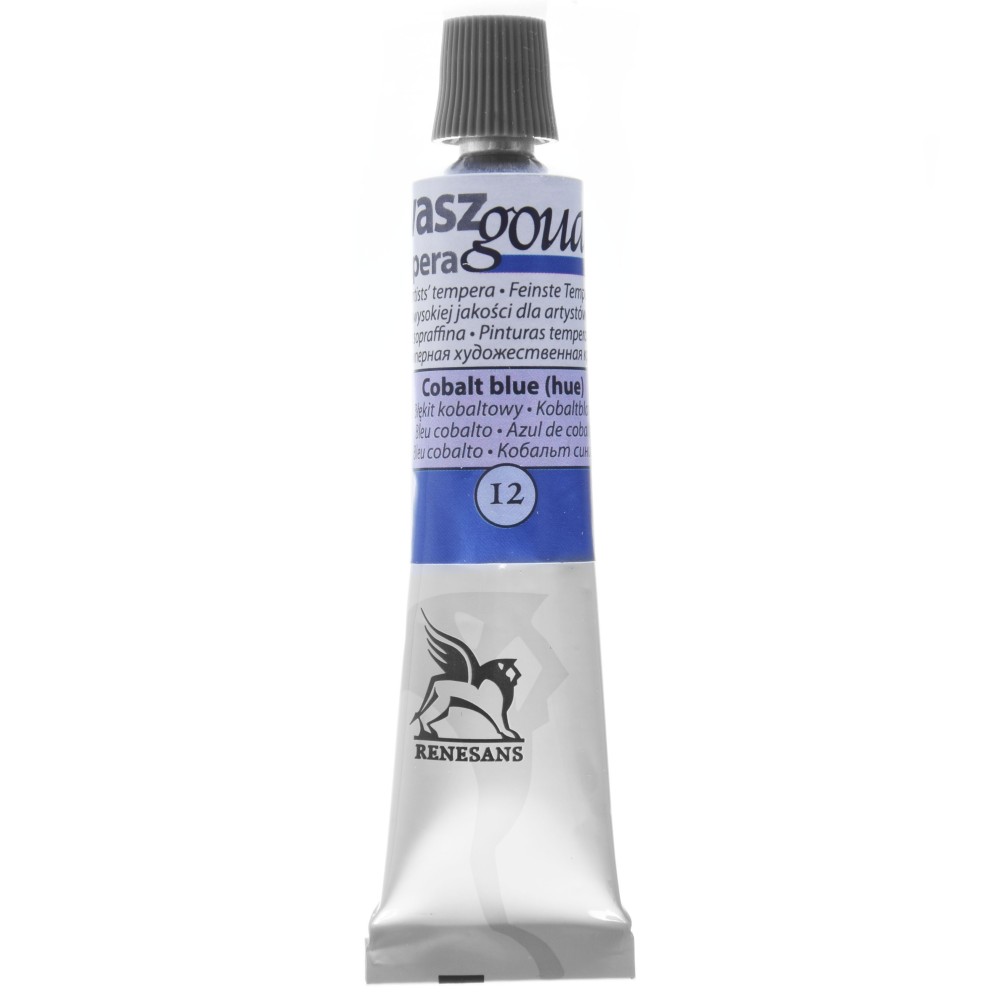Farba gwasz - Renesans - 12, cobalt blue (hue), 20 ml