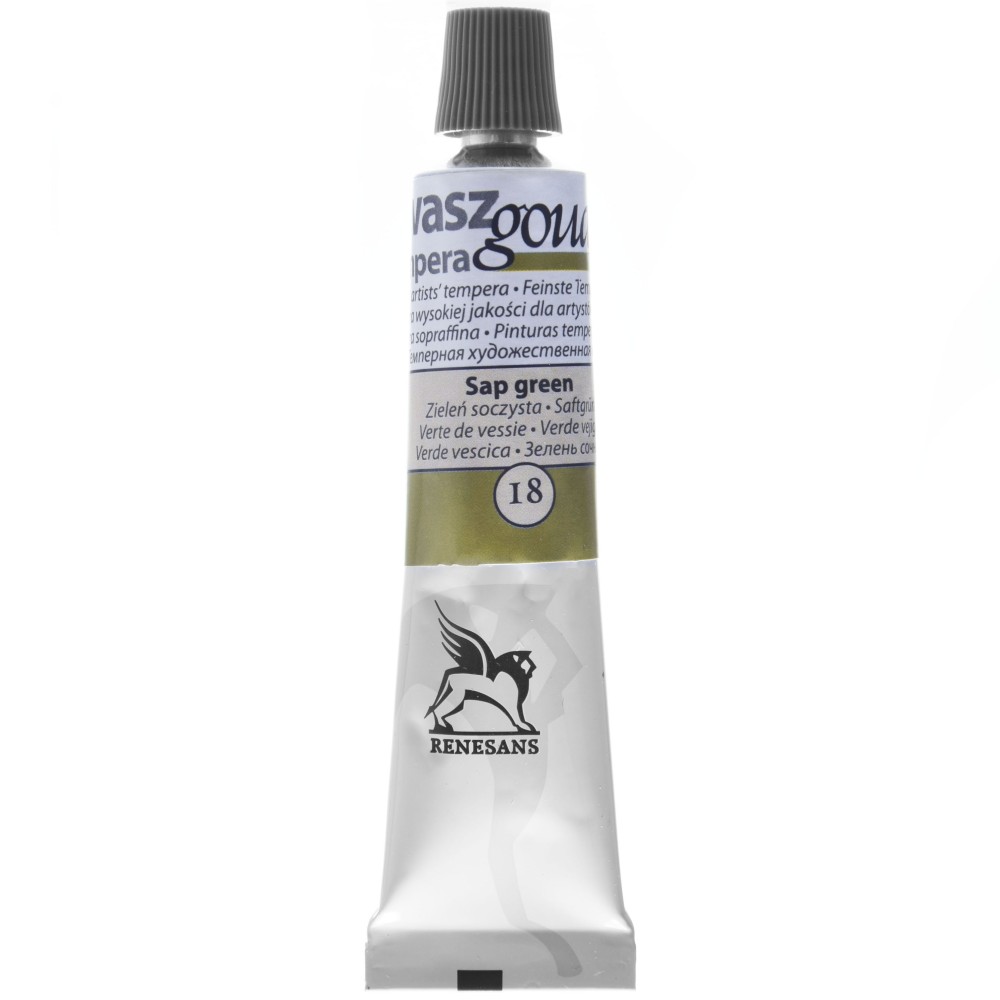 Farba gwasz - Renesans - 18, sap green, 20 ml