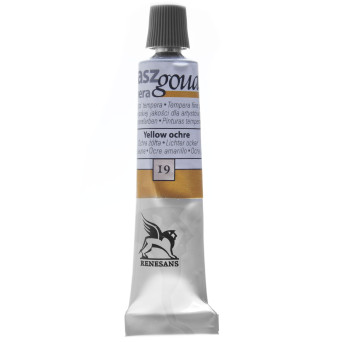 Gouache paint in tube - Renesans - 19, yellow ochre, 20 ml