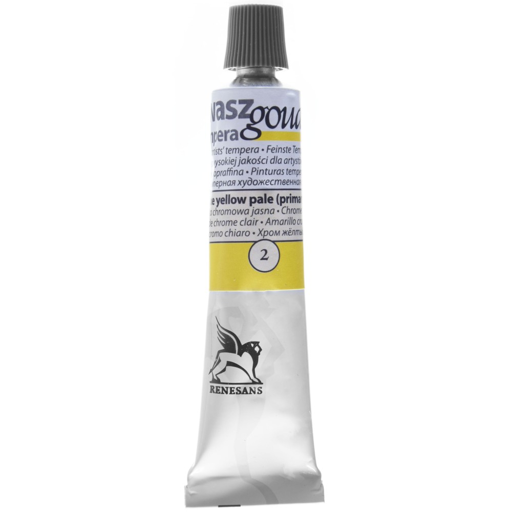 Farba gwasz - Renesans - 2, chrome yellow pale, 20 ml