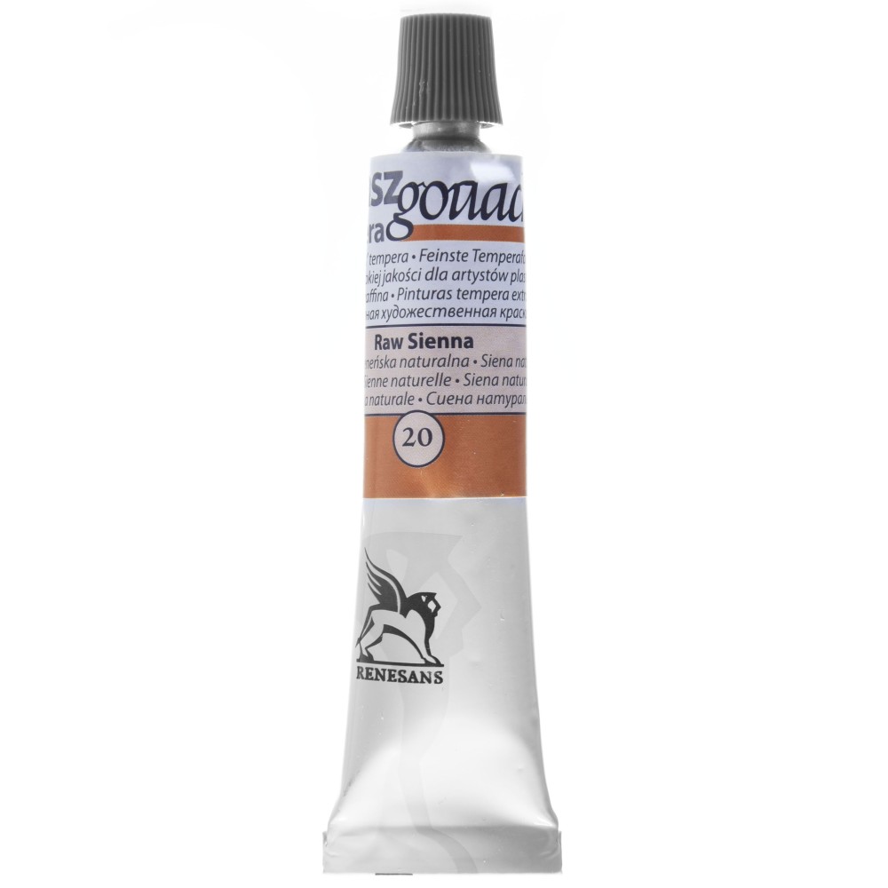Farba gwasz - Renesans - 20, raw sienna, 20 ml