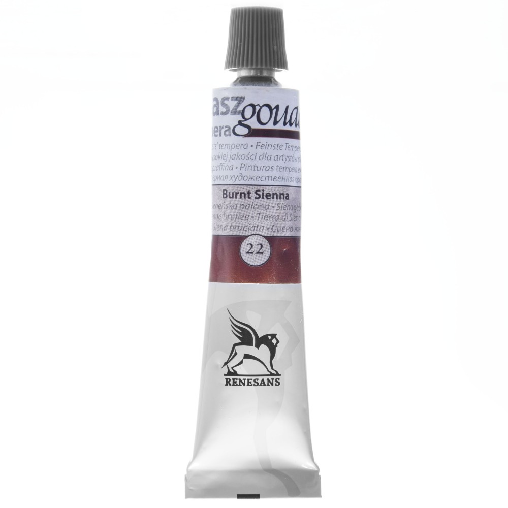 Farba gwasz - Renesans - 22, burnt sienna, 20 ml