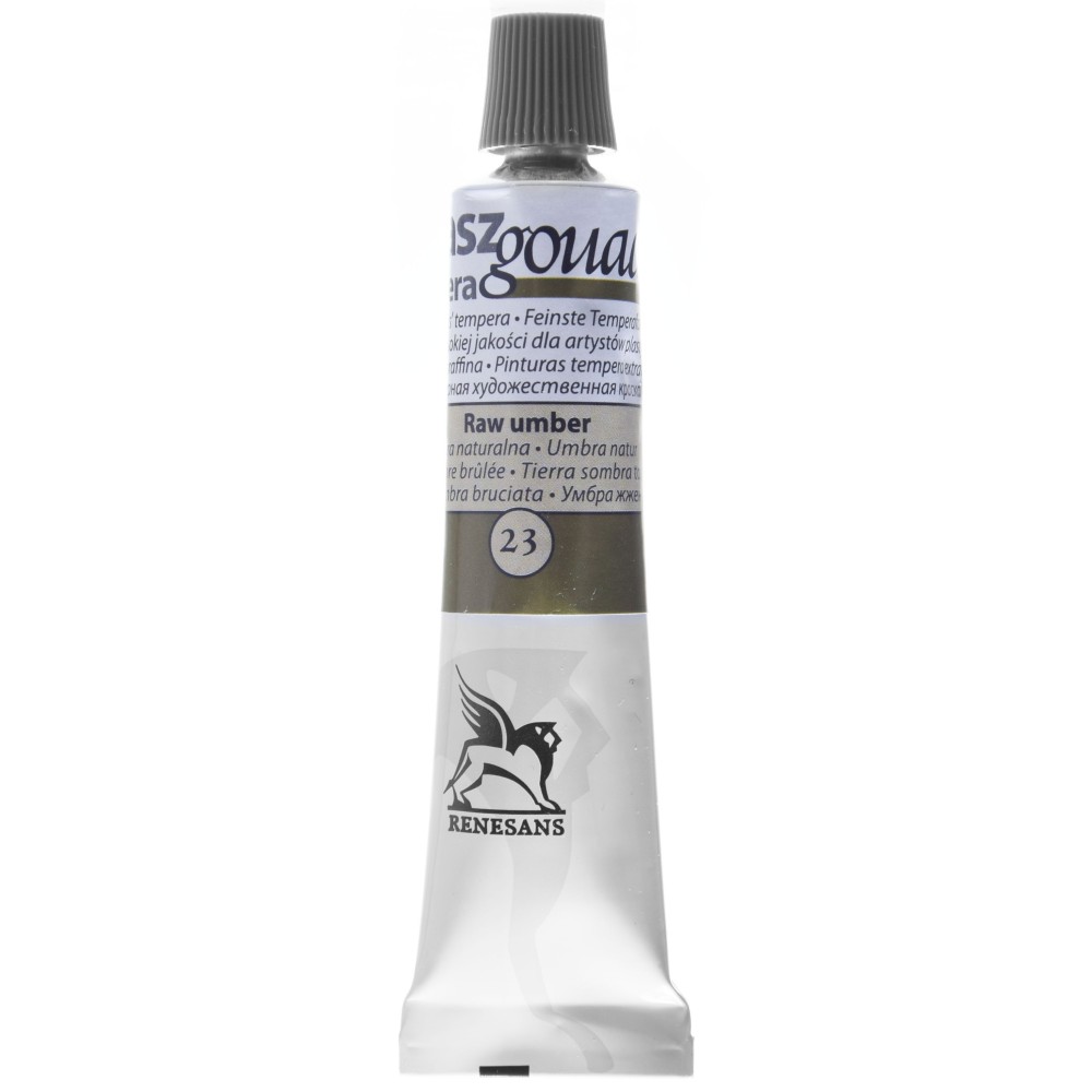 Gouache paint in tube - Renesans - 23, raw umber, 20 ml