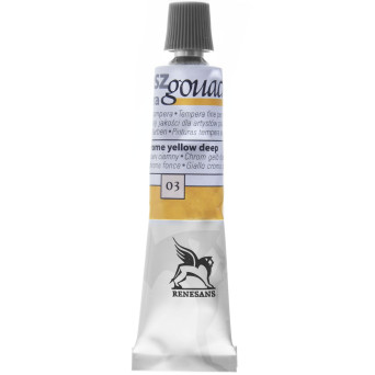 Farba gwasz - Renesans - 03, chrome yellow deep, 20 ml