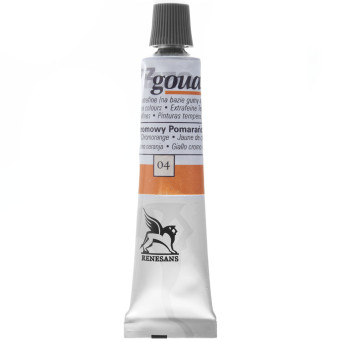 Farba gwasz - Renesans - 04, chrome orange, 20 ml