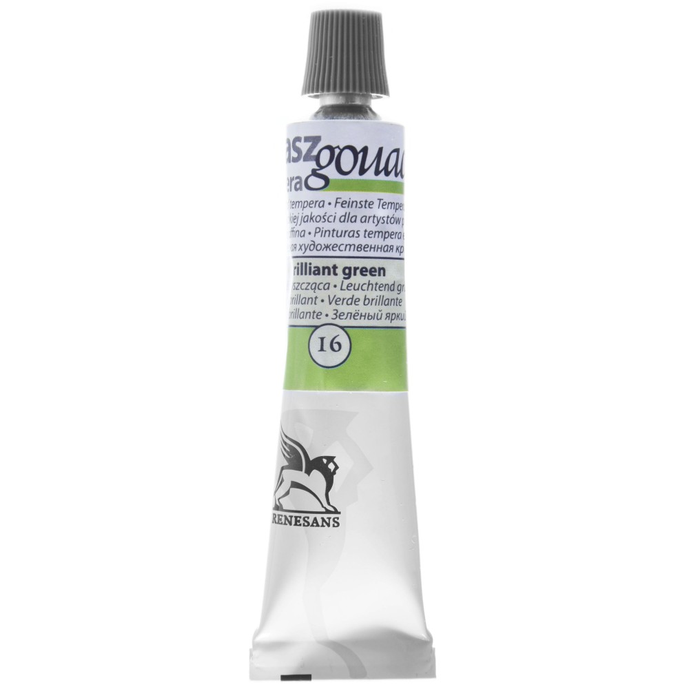 Farba gwasz - Renesans - 16, brilliant green, 20 ml