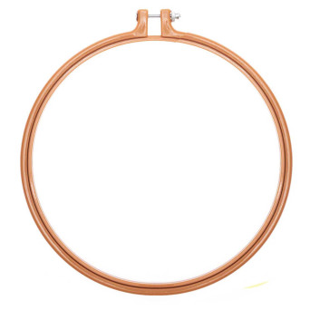 Embroidery plastic hoop, round - Rico Design - mustard, 22,8 cm