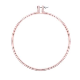 Embroidery plastic hoop, round - Rico Design - pink, 20,3 cm
