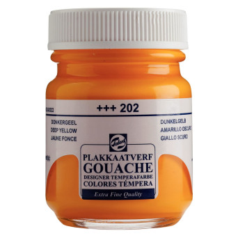 Gouache Extra Fine paint in a bottle - Talens - Deep Yellow, 50 ml