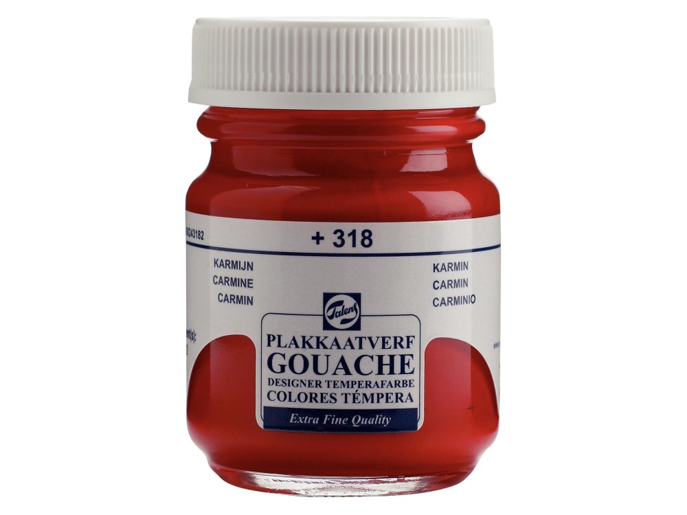 Gouache Extra Fine paint in a bottle - Talens - Carmine, 50 ml