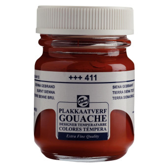 Gouache Extra Fine paint in a bottle - Talens - Burnt Sienna, 50 ml