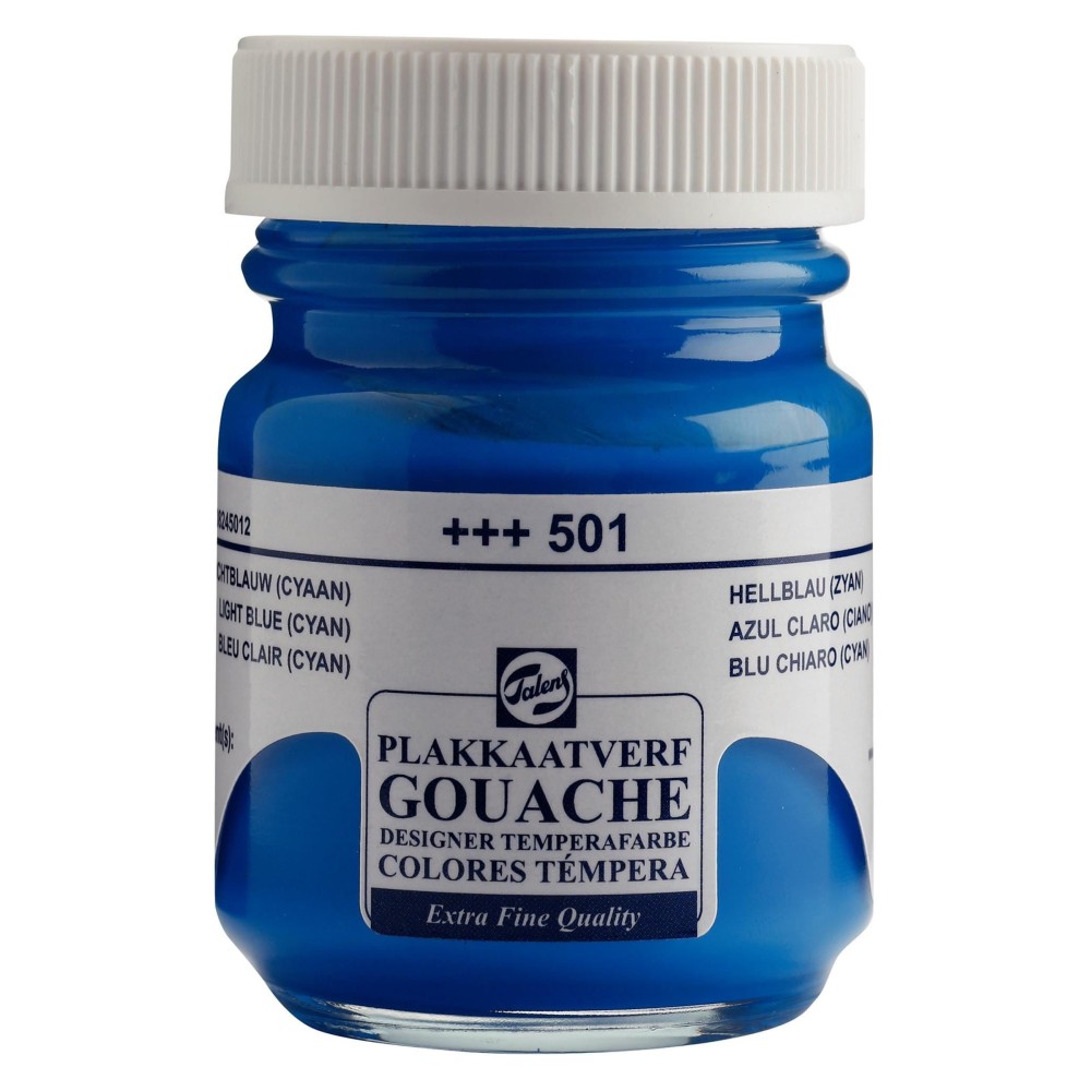 Farba gwasz Gouache Extra Fine - Talens - Light Blue Cyan, 50 ml