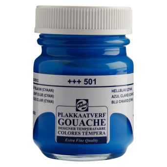Farba gwasz Gouache Extra Fine - Talens - Light Blue Cyan, 50 ml