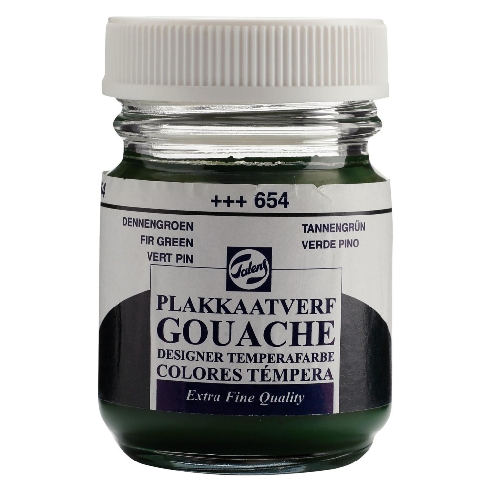 Gouache Extra Fine paint in a bottle - Talens - Fir Green, 50 ml