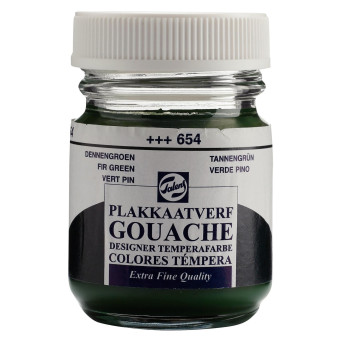 Gouache Extra Fine paint in a bottle - Talens - Fir Green, 50 ml