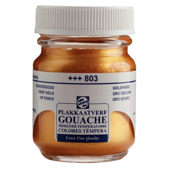 Gouache Extra Fine paint in a bottle - Talens - Deep Gold, 50 ml