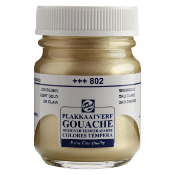 Gouache Extra Fine paint in a bottle - Talens - Light Gold, 50 ml