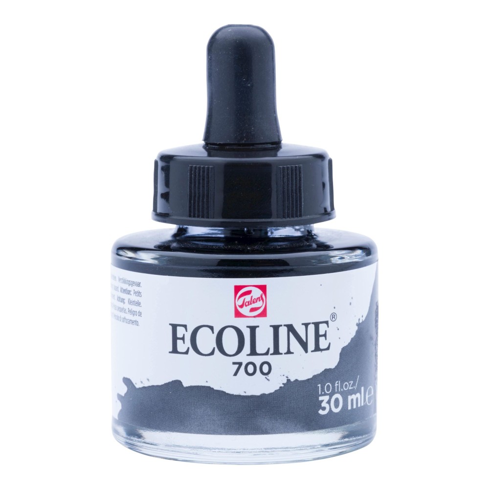Liquid watercolor Ecoline in bottle - Talens - Black, 30 ml