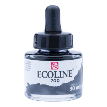 Liquid watercolor Ecoline in bottle - Talens - Black, 30 ml