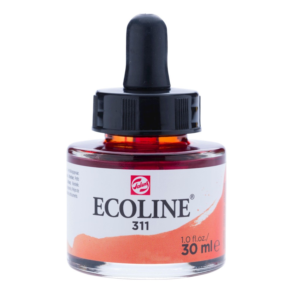 Farba akwarelowa Ecoline - Talens - Vermilion, 30 ml