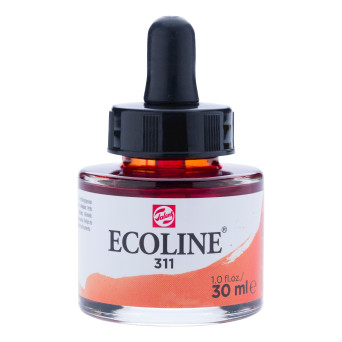Farba akwarelowa Ecoline - Talens - Vermilion, 30 ml