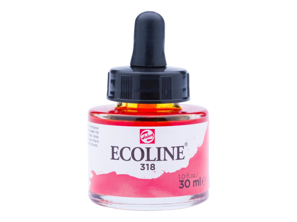 Liquid watercolor Ecoline in bottle - Talens - Carmine, 30 ml