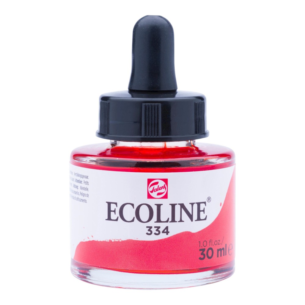 Liquid watercolor Ecoline in bottle - Talens - Scarlet, 30 ml
