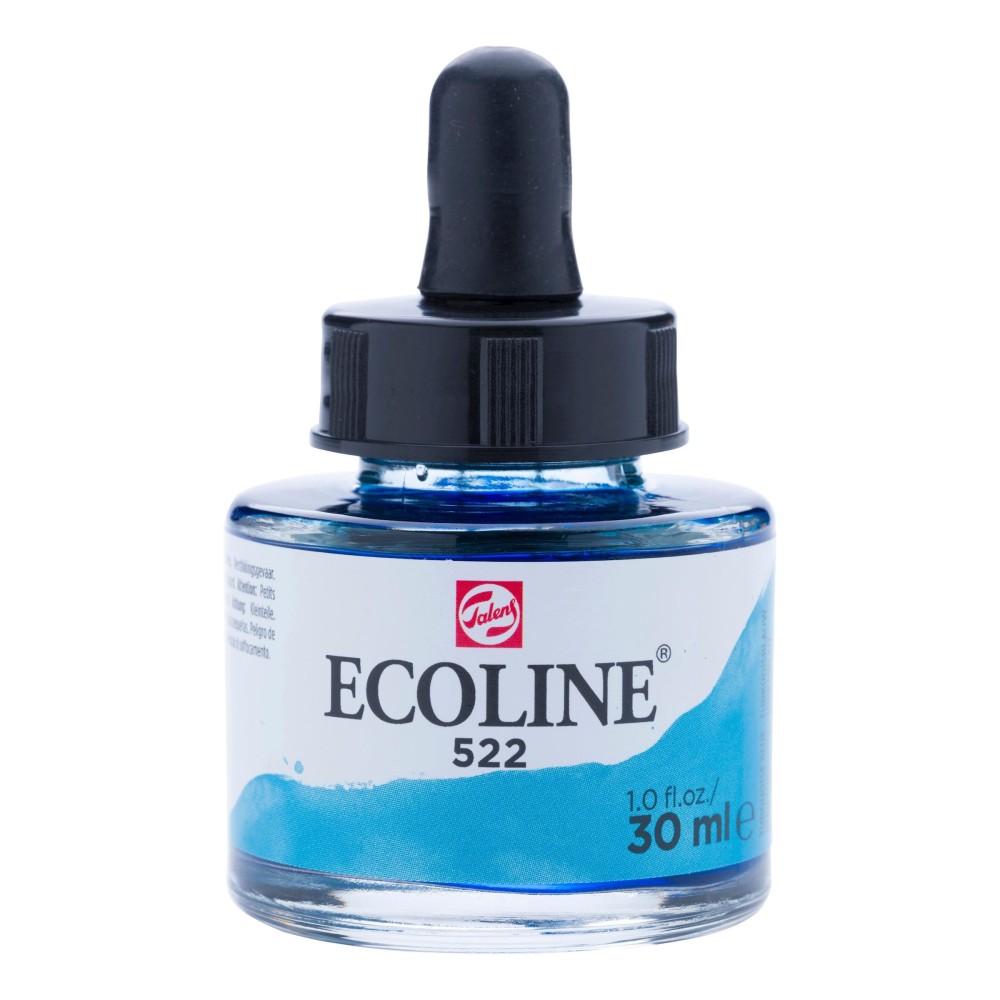 Farba akwarelowa Ecoline - Talens - Turquoise Blue, 30 ml
