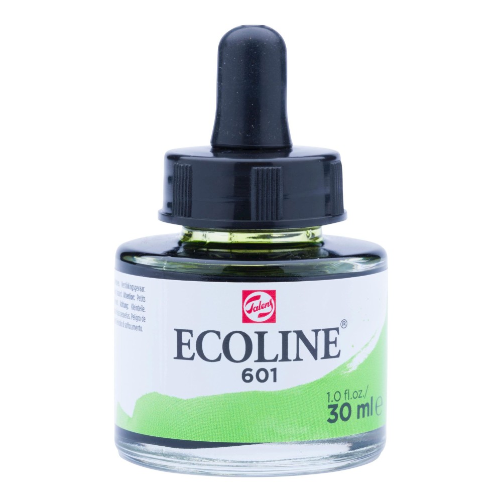 Liquid watercolor Ecoline in bottle - Talens - Light Green, 30 ml
