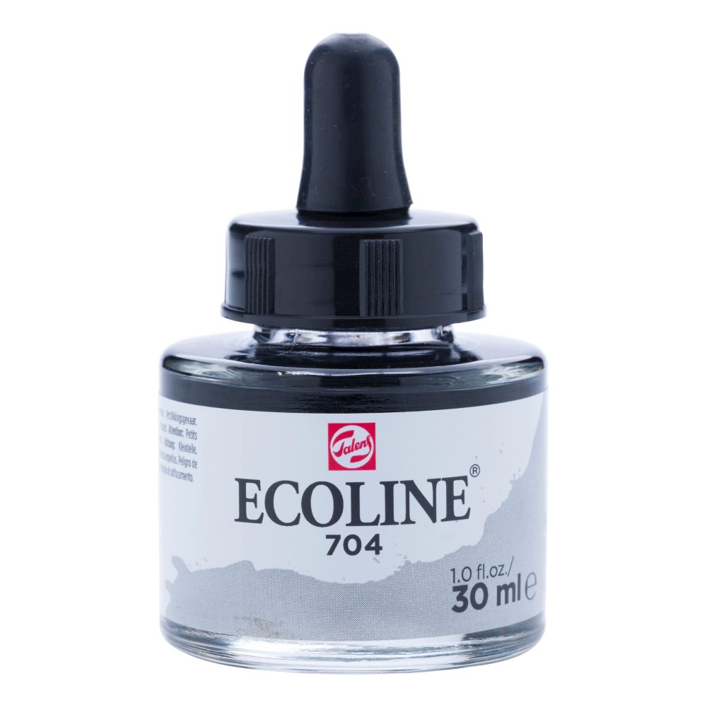 Liquid watercolor Ecoline in bottle - Talens - Grey, 30 ml