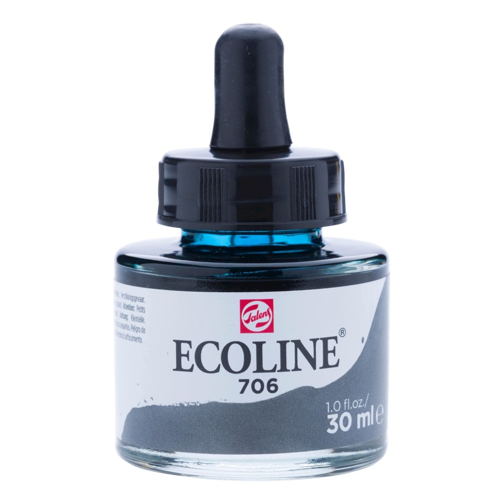 Farba akwarelowa Ecoline - Talens - Deep Grey, 30 ml