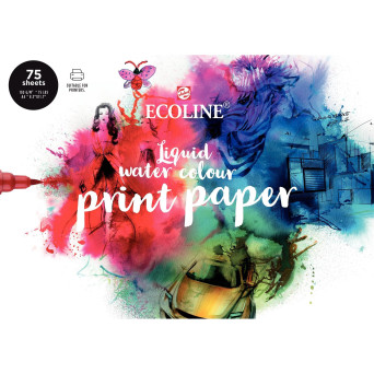 Blok do akwareli Ecoline - Talens - A4, 150 g, 75 ark.