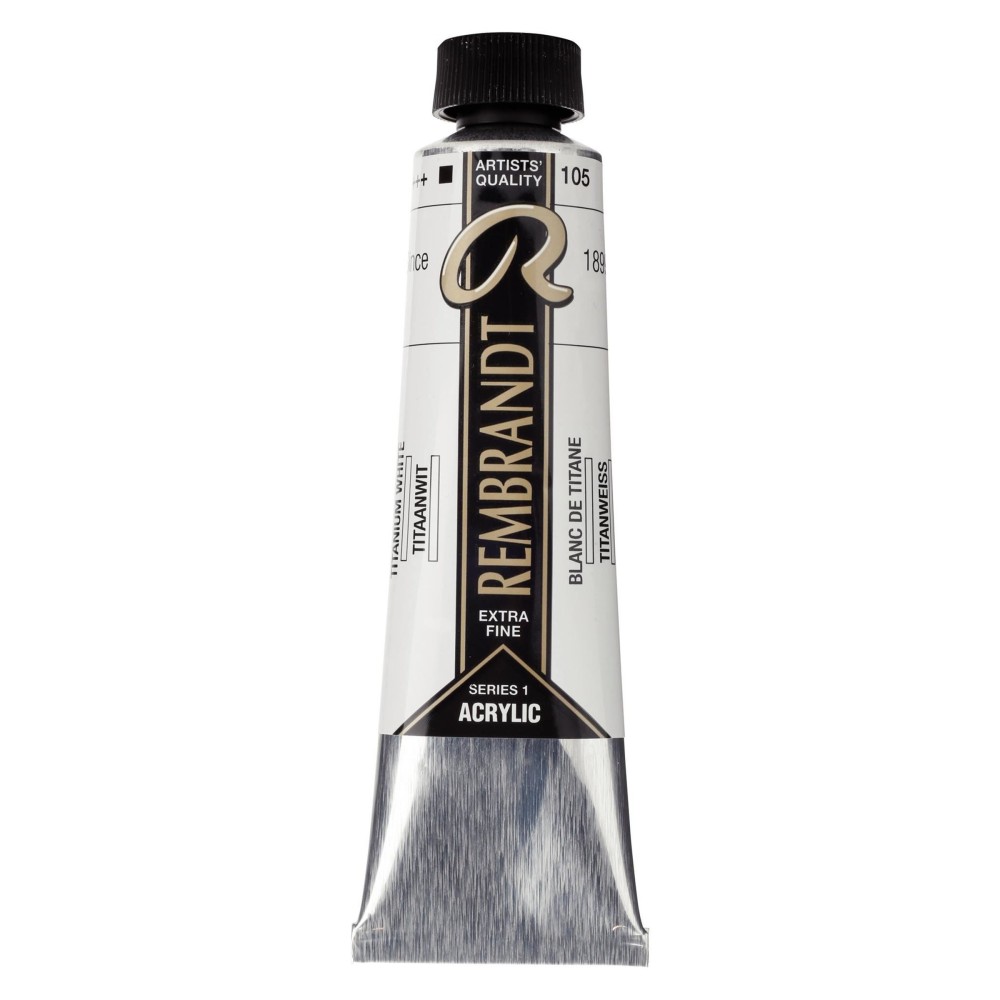 Acrylic paint in tube - Rembrandt - Titanium White, 40 ml