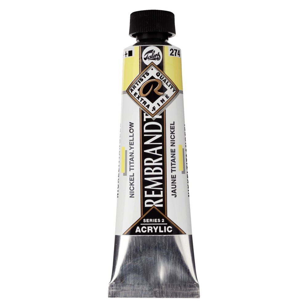 Acrylic paint in tube - Rembrandt - Nickel Titanium Yellow, 40 ml