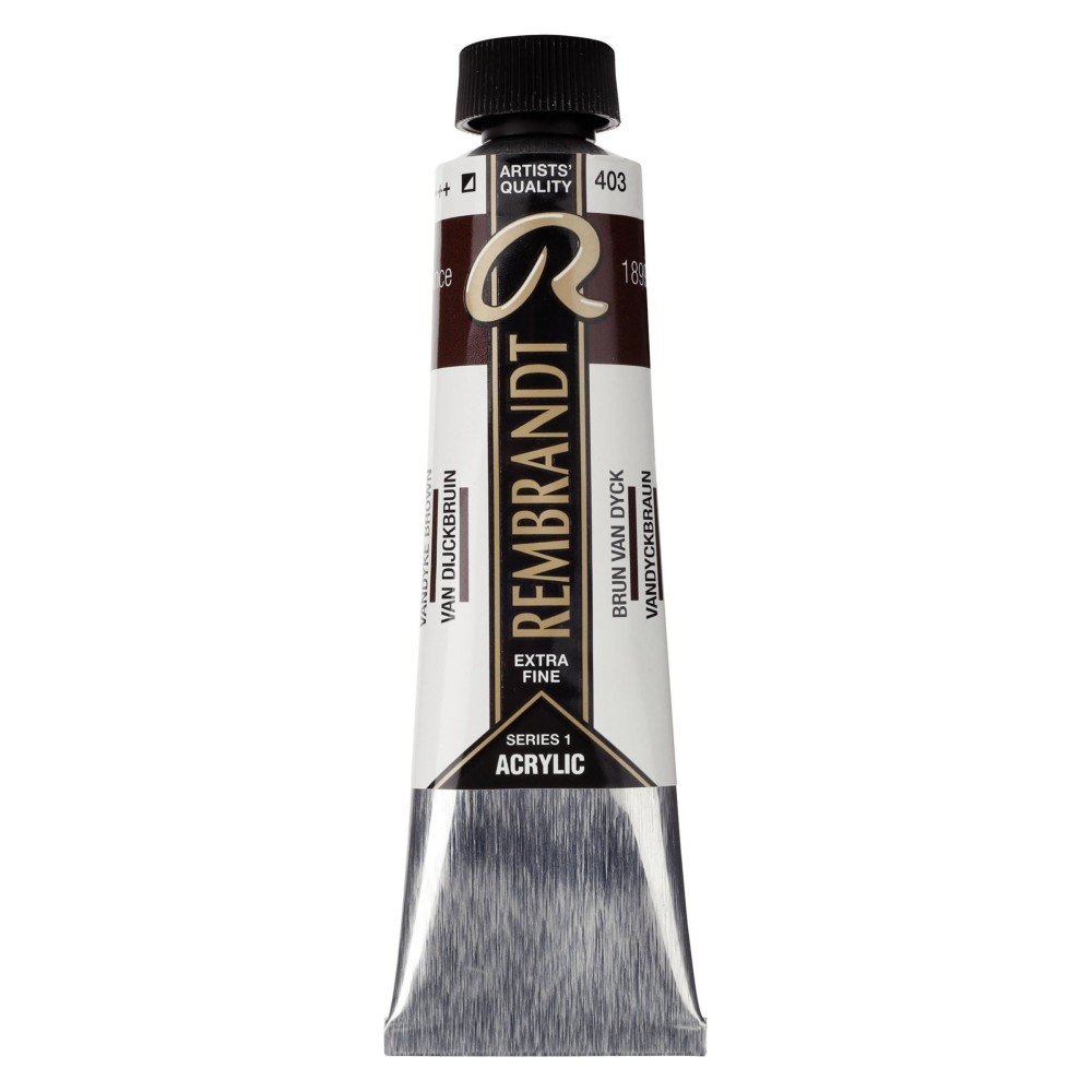 Acrylic paint in tube - Rembrandt - Vandyke Brown, 40 ml