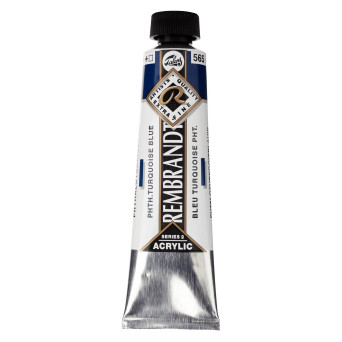 Acrylic paint in tube - Rembrandt - Phthalo Turquoise Blue, 40 ml