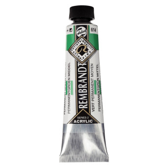 Farba akrylowa - Rembrandt - Permanent Green Medium, 40 ml
