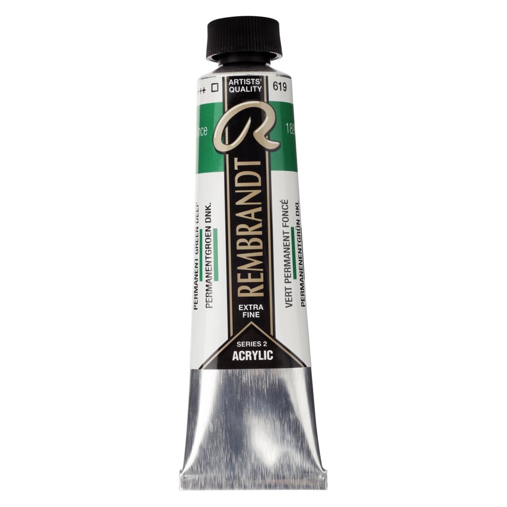 Farba akrylowa - Rembrandt - Permanent Green Deep, 40 ml