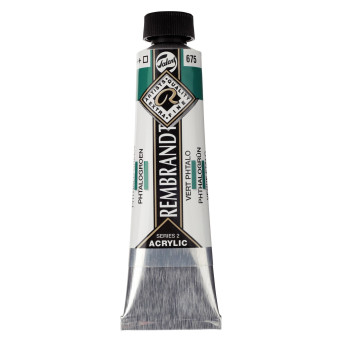 Farba akrylowa - Rembrandt - Phthalo Green, 40 ml