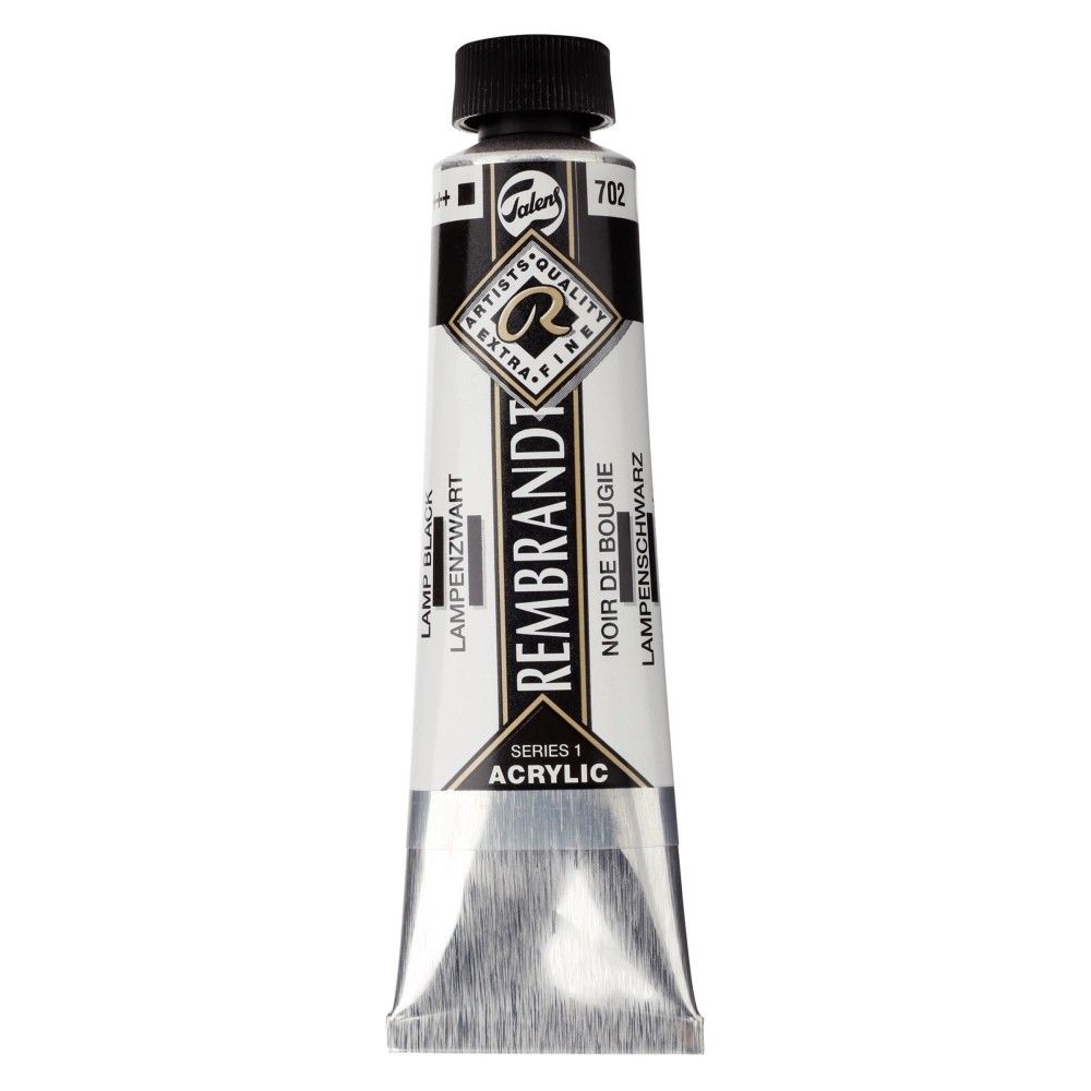 Farba akrylowa - Rembrandt - Lamp Black, 40 ml