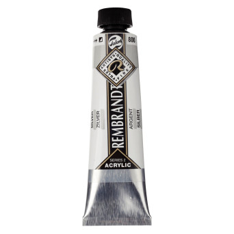 Farba akrylowa - Rembrandt - Silver, 40 ml