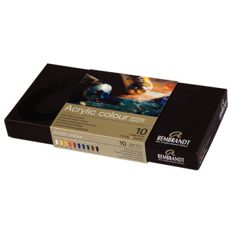 Zestaw farb akrylowych - Rembrandt - 10 kolorów x 40 ml