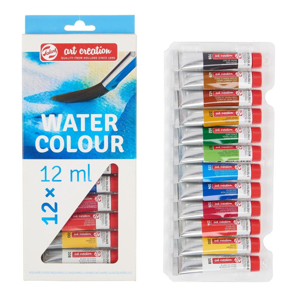 Zestaw farb akwarelowych - Talens Art Creation - 12 kolorów x 12 ml