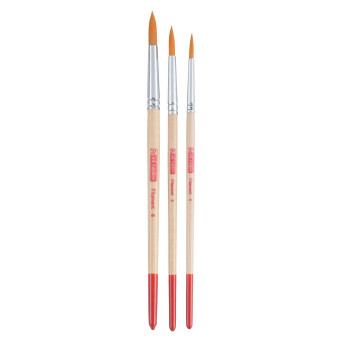 Set of polyester brushes - Talens Art Creation - round, 3 pcs.