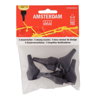 Zestaw końcówek do farb w tubkach - Amsterdam - 5 szt.