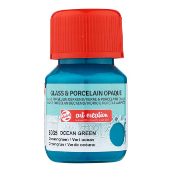 Paint for glass and porcelain - Talens Art Creation - Ocean Green, 30 ml